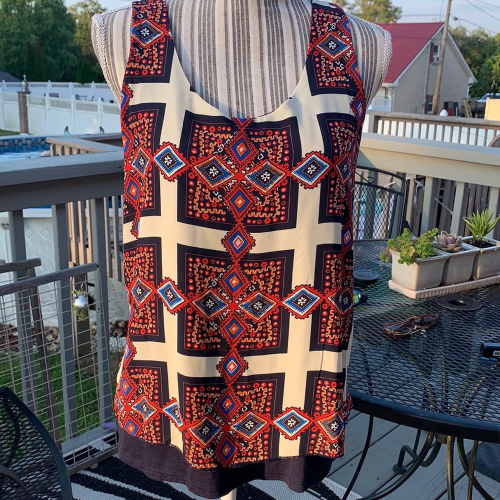 3/$20 Lavish tank blouse camisole layered